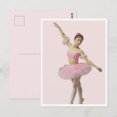 Bailarina con tutú rosa postkarte (Vorne/Hinten)