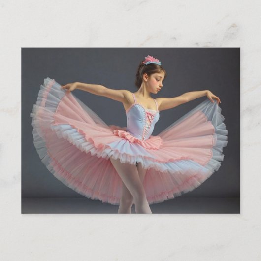 Bailarina desplegando su tutu postkarte (Vorderseite)