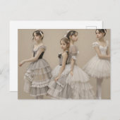 Bailarinas con trajes románticos feiertagspostkarte (Vorne/Hinten)