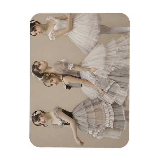 Bailarinas con trajes románticos magnet (Vertikal)