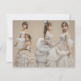 Bailarinas con trajes románticos postkarte