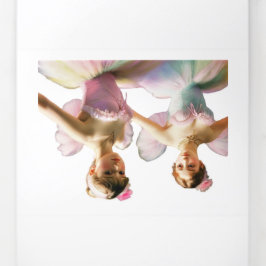 Bailarinas con tutús de colores suaves dreifach gefaltete karte