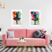 Bailarinas en Acuerla Arte moderno Bilderwand Sets (Wohnzimmer)