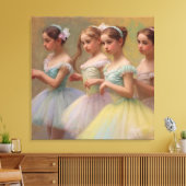 Bailarinas en el estilo de Degas en tonos suaves Leinwanddruck (Insitu (Wohnzimmer))