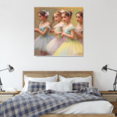 Bailarinas en el estilo de Degas en tonos suaves Leinwanddruck (Insitu (Schlafzimmer))