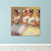 Bailarinas en el estilo de Degas en tonos suaves Leinwanddruck (Insitu (Holzboden))