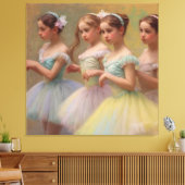 Bailarinas en el estilo de Degas en tonos suaves Leinwanddruck (Insitu (Wohnzimmer))
