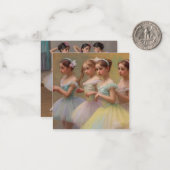 Bailarinas en el estilo de Degas en tonos suaves Mitteilungskarte (Vorderseite/Rückseite Beispiel)