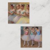 Bailarinas en el estilo de Degas en tonos suaves Mitteilungskarte (Vorne/Hinten)