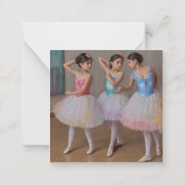 Bailarinas en el estilo de Degas en tonos suaves Mitteilungskarte