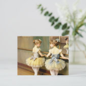 Bailarinas en sala de ensayo inspiradas por Degas Postkarte (Stehend Vorderseite)