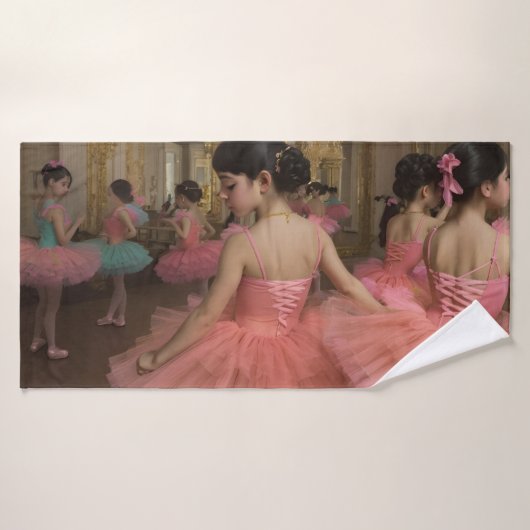 Bailarinas en una gran sala de estilo rocóco badehandtuch (Badehandtuch)