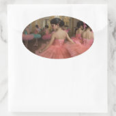 Bailarinas en una gran sala de estilo rocóco ovaler aufkleber (Tasche)