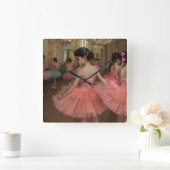 Bailarinas en una gran sala de estilo rocóco quadratische wanduhr (Zuhause)