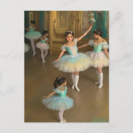 Bailarinas esperando para actuar ankündigungspostkarte