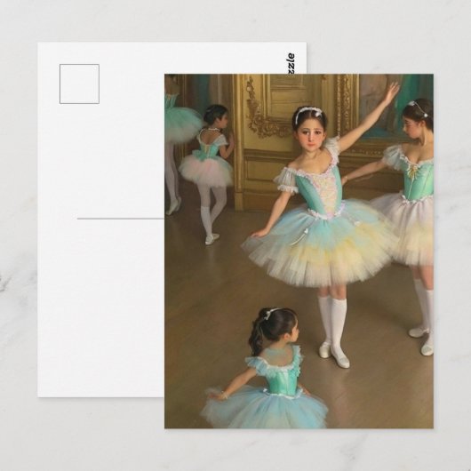 Bailarinas esperando para actuar postkarte (Vorne/Hinten)