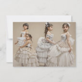 Bailarinas románticas einladung (Vorderseite)