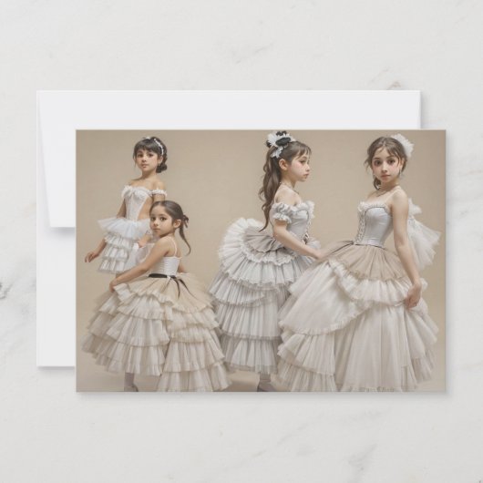 Bailarinas románticas einladung (Vorderseite)