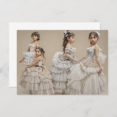 Bailarinas románticas einladung (Vorne/Hinten)