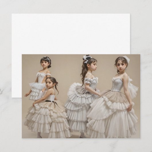 Bailarinas románticas einladung (Vorne/Hinten)