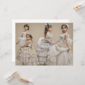 Bailarinas románticas karte (Vorderseite/Rückseite Beispiel)