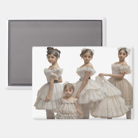 Bailarinas románticas magnet (Vorderseite/Rückseite)