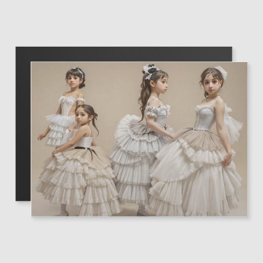 Bailarinas románticas magneteinladung (Vorne/Hinten)