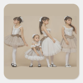 Bailarinas románticas quadratischer aufkleber