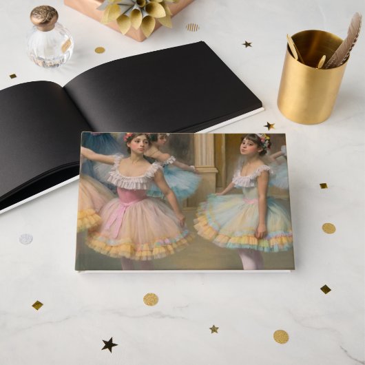 Bailarines detrás del escenario gästebuch (Vorderseite Offen)