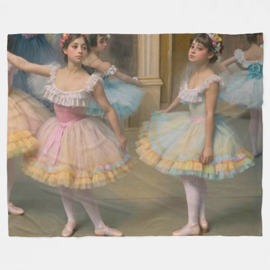 Bailarines detrás del escenario Postcard Fleecedecke (Vorderseite (Horizontal))