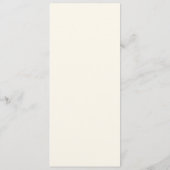 Bailee Cream Modern Wedding Menükarte (Rückseite)