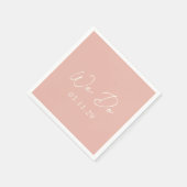 Bailee Peach Modern Wedding Serviette (Ecke)