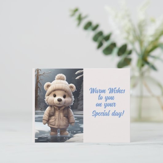 Bailey Bear Postkarte (Stehend Vorderseite)