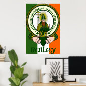 Bailey Clan Motto Poster Print (Heimbüro)