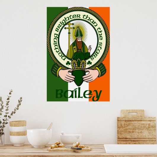 Bailey Clan Motto Poster Print (Küche)