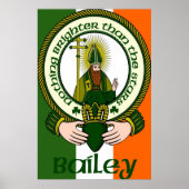 Bailey Clan Motto Poster Print (Vorne)