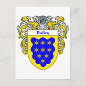 Bailey Coat of Arms (Mantled) Postkarte (Vorderseite)