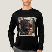 "Bailey" der Schokolade-Labrador Tri-Blend Shirt (Vorderseite)