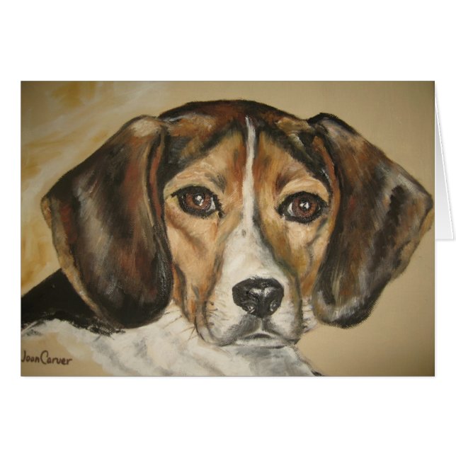 "Bailey die Beagle-" - Karte (Vorderseite (Horizontal))