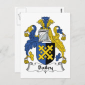 Bailey Familienwappen Postkarte (Vorne/Hinten)