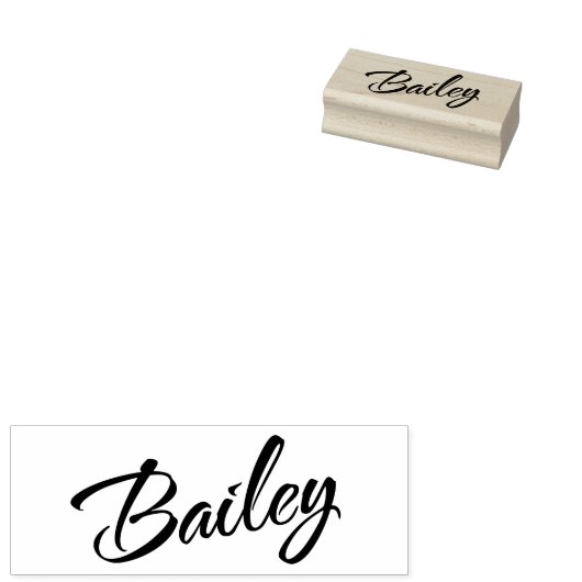 Bailey name cursive dekorative Skript-Schriftart Gummistempel (Stempel)