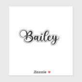 Bailey Name - Handgeschriebene Kalligrafie Aufkleber (Blatt)