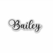 Bailey Name - Handgeschriebene Kalligrafie Aufkleber (Vorderseite)