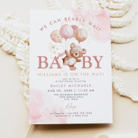 BAILEY Pink Bearly Wait Teddy Bear Baby Dusche