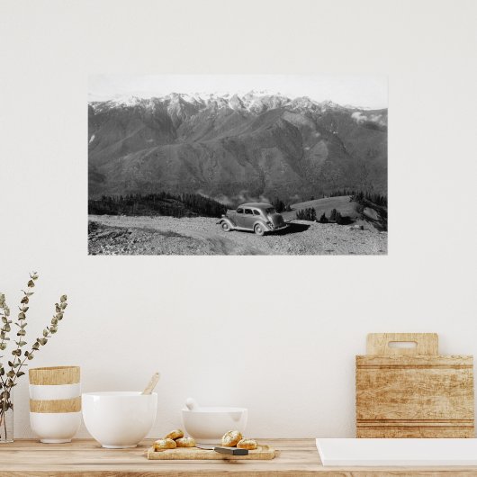 Bailey Range von den Hurrikan Ridge Olympia Poster (Küche)