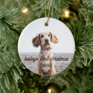 Bailey’s First Christmas Hundeschmuck 2026 Keramik Ornament