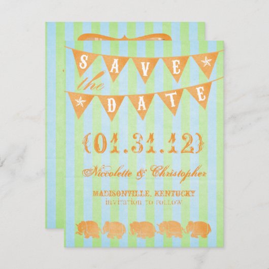 Bailey Save the Date Ankündigungen (Vorne/Hinten)