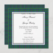Bailey Scottish Wedding Square Einladung (Vorne/Hinten)