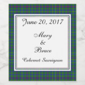 Bailey Scottish Wedding Wine Label Weinetikett (Einzelnes Label)