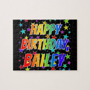 "BAILEY" Vorname, Spaß "GLÜCKLICHER GEBURTSTAG" Puzzle